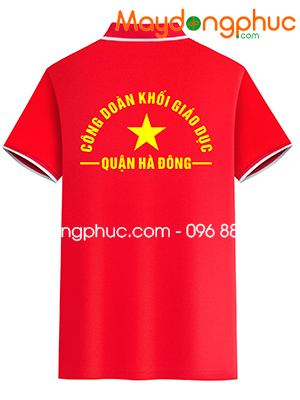 May áo phông Công đoàn Khối giáo dục Quận Hà Đông