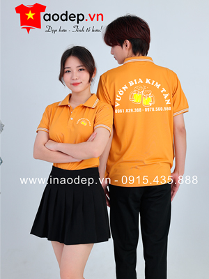 May áo phông Quán Vườn bia Kim Tân