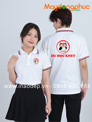 May áo phông đồng phục Du học Knet