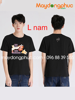 May chữ lên áo Two Kids One Husband
