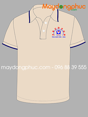 May áo phông Trường THPT Giao Thủy niên khóa 1981-1984 màu be