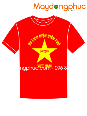 May áo phông đồng phục Du lịch Điện Biên Phủ