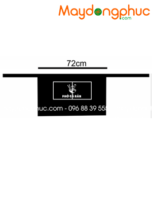 May tạp dề dáng ngắn màu đen Quán Phở gà bán