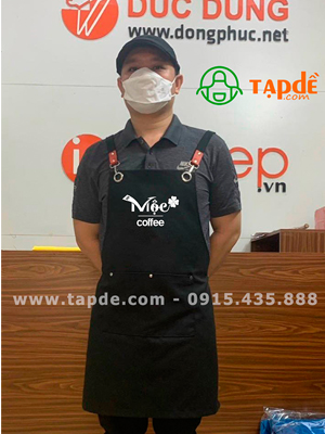 May tạp dề Quán Mộc Coffee