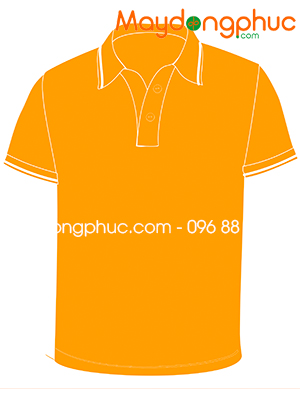 May áo phông cổ bẻ màu cam