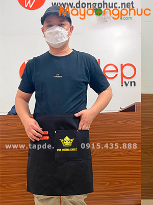 May tạp dề màu đen Quán Vua Nướng Chú Ề