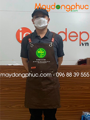 May tạp dề dáng dài Quán Mộc Coffee