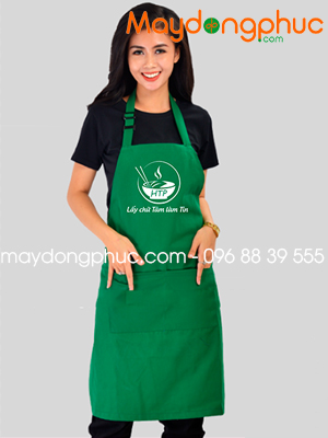 May tạp dề màu xanh lá cây Quán bún riêu bề bề HTP