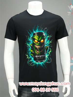 May áo phông In hình lon Monster Energy