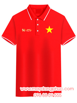 May áo cờ đỏ sao vàng BIDV - Vì Việt Nam rạng rỡ