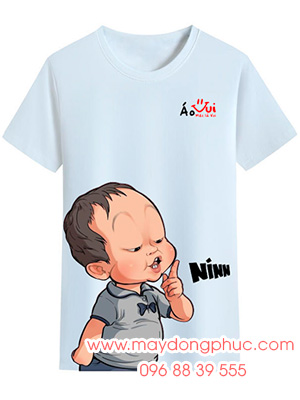 May áo phông In chữ Nínn - Áo Vui
