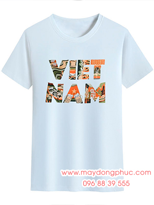 May áo phông đồng phục chữ Việt Nam
