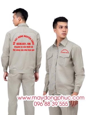 May đồng phục bảo hộ Đội xây dựng Nguyễn Công