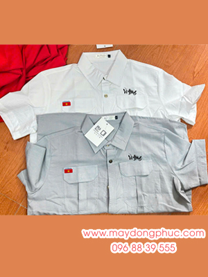 May áo đồng phục Vũ Đông