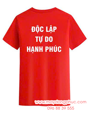 May Áo cờ đỏ sao vàng Độc lập Tự do Hạnh phúc