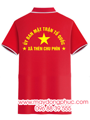 May áo phông Ủy Ban mặt trận Tổ quốc Xã Thèn Chu Phìn