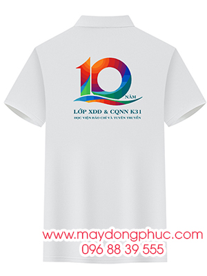 May áo Lớp XDĐ & CQNN K31 Học viện Báo chí và Tuyên truyền 10 năm