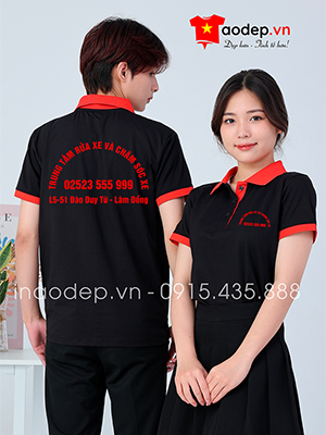 May áo phông Trung tâm rửa xe và chăm sóc xe L5-51 Đào Duy Từ - Lâm Đồng