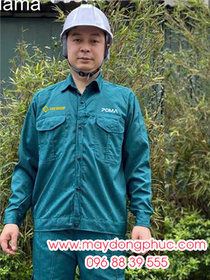 May đồng phục bảo hộ Công ty POMA Sun Group