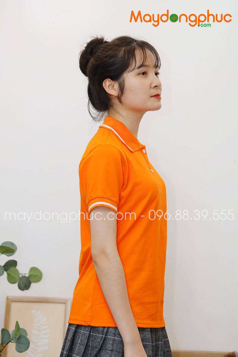Áo phông polo màu cam | Ao phong