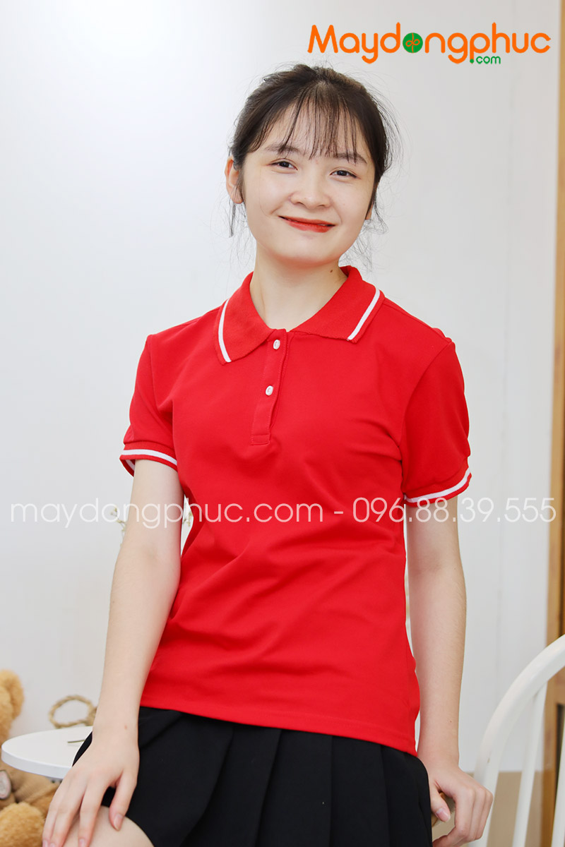 Áo phông polo màu đỏ | Ao phong