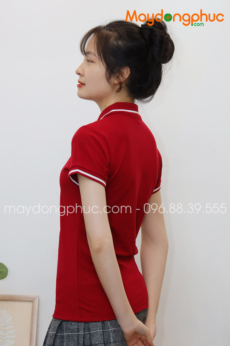 Áo phông polo màu đỏ đô | Ao phong
