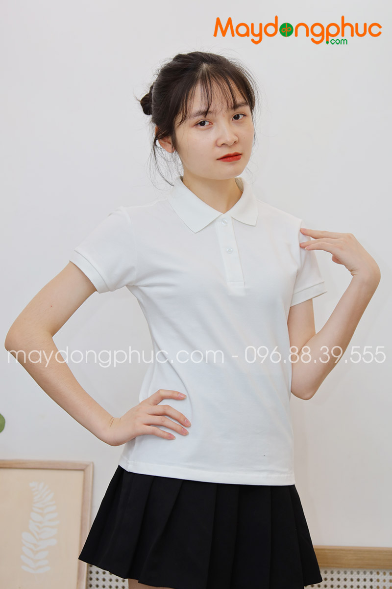 Áo phông polo màu trắng | Ao phong