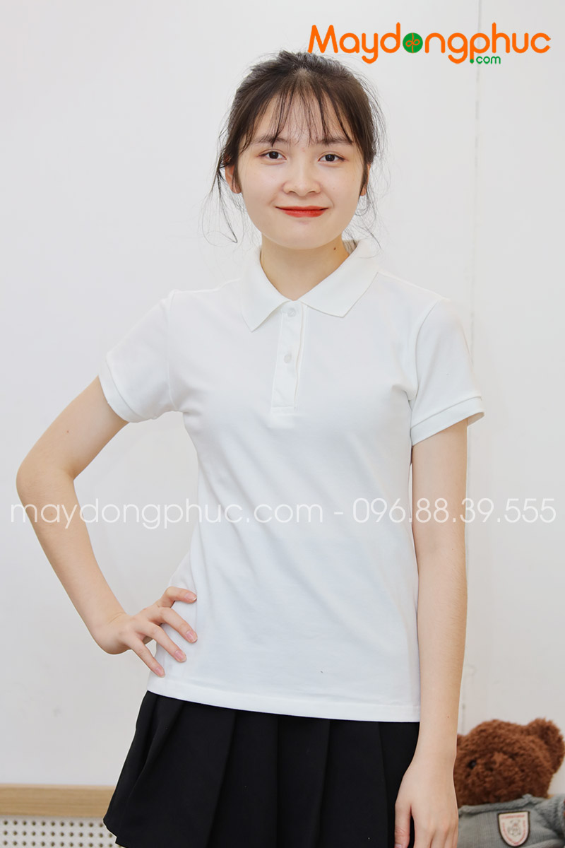 Áo phông polo màu trắng | Ao phong