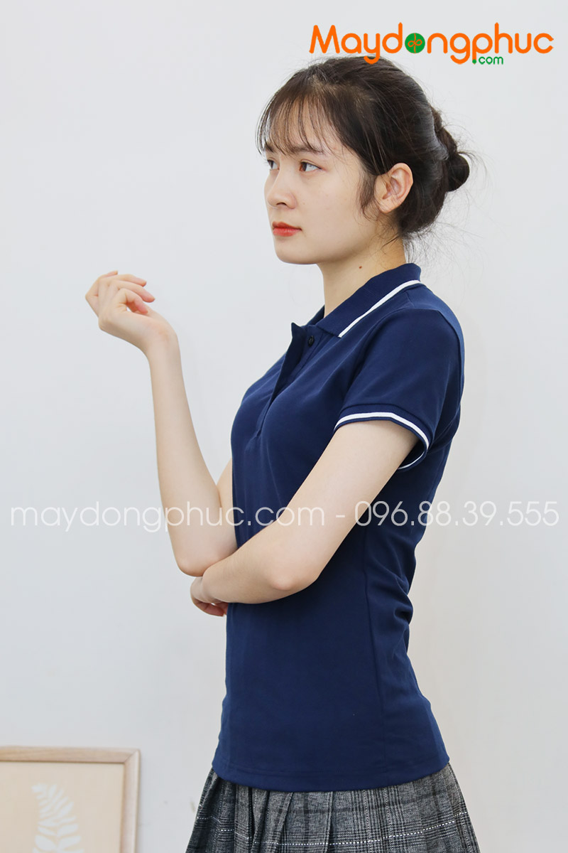 Áo phông polo màu xanh đen | Ao phong