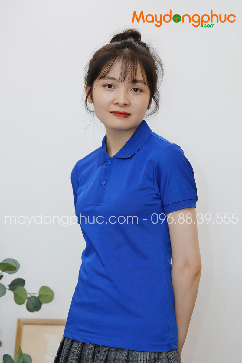 Áo phông polo màu xanh dương | Ao phong