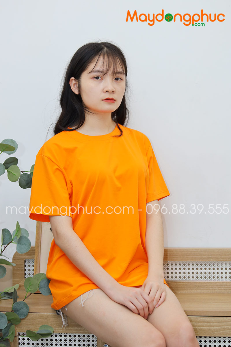 Áo phông tay lỡ màu cam | Ao phong