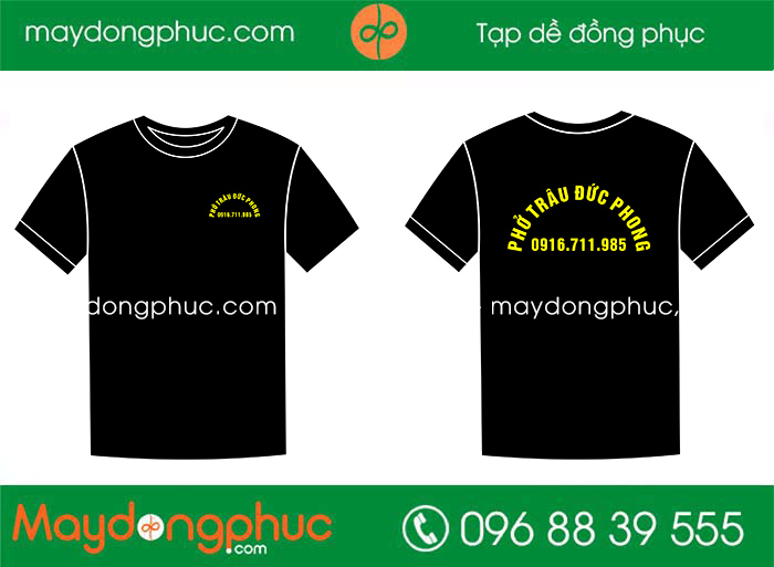 May áo phông Quán Phở Trâu Đức Phong | May ao phong dong phuc