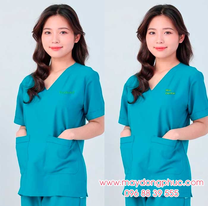 May đồng phục y tế Win Dental | May dong phuc y te