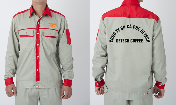 May đồng phục bảo hộ Công ty CP Cà phê Detech | May dong phuc bao ho