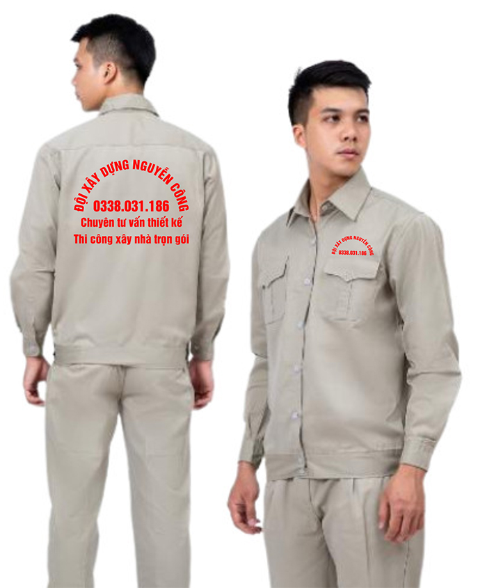 May đồng phục bảo hộ Đội xây dựng Nguyễn Công | May dong phuc bao ho