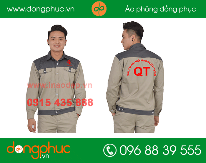 May đồng phục bảo hộ công ty CP phát triển nền móng và xd hạ tầng QT | May ao bao ho