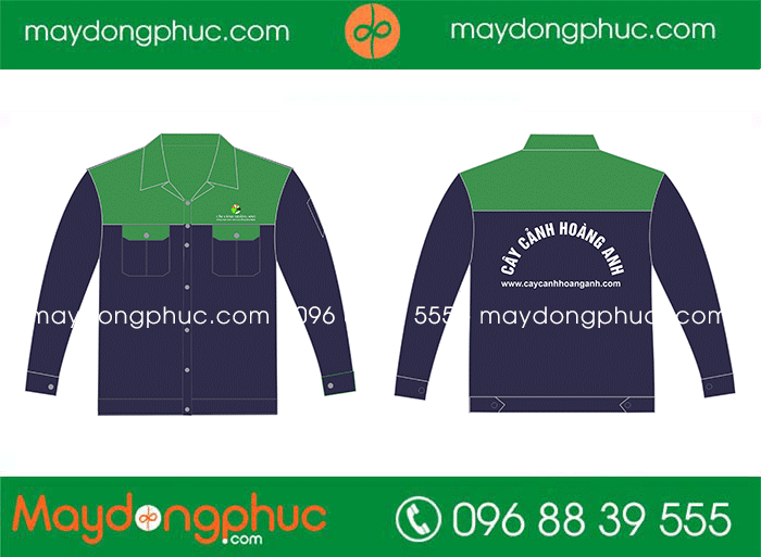 May áo bảo hộ Công ty cây xanh Hoàng Anh | May dong phuc bao ho