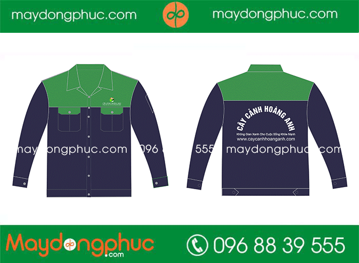 May áo bảo hộ Công ty cây xanh Hoàng Anh | May dong phuc bao ho