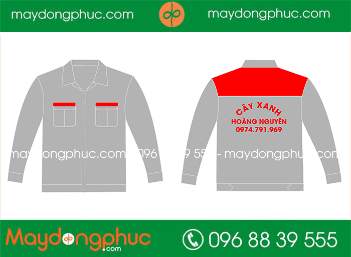 May áo bảo hộ Công ty Cây xanh Hoàng Nguyên | May dong phuc bao ho