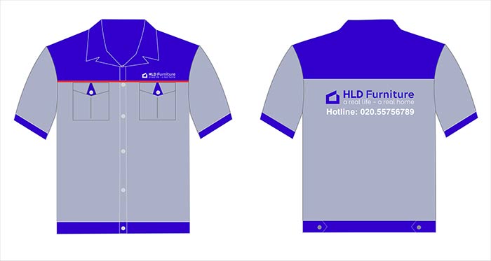 May áo bảo hộ Công ty HLD Furniture | May dong phuc bao ho