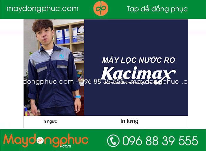 May áo bảo hộ Máy lọc nước RO Kacimax | May dong phuc bao ho