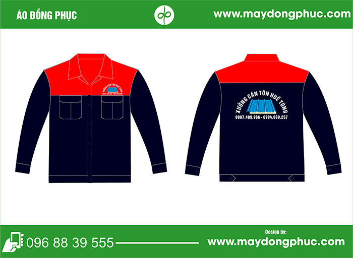 May áo bảo hộ Xưởng cán tôn Huế Tùng | May dong phuc bao ho