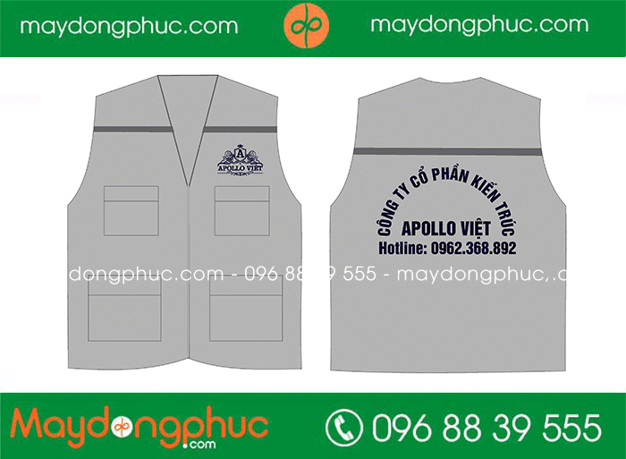 May áo gile Công ty cổ phần kiến trúc Apollo Việt | May ao gile dong phuc
