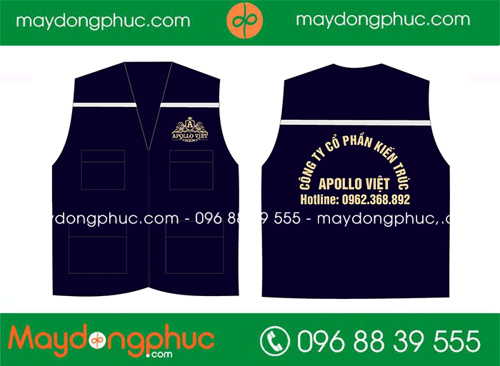 May áo gile Công ty cổ phần kiến trúc Apollo Việt | May ao gile dong phuc
