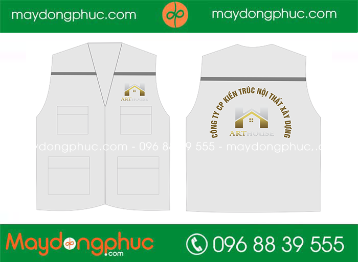 May áo gile Công ty CP kiến trúc nội thất xây dựng Arthouse | May ao gile dong phuc