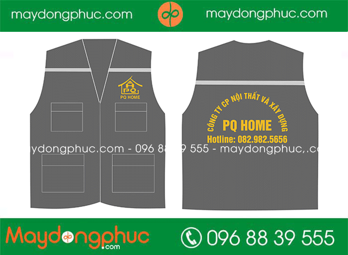 May áo gile Công ty CP nội thất và xây dựng PQ Home | May ao gile dong phuc