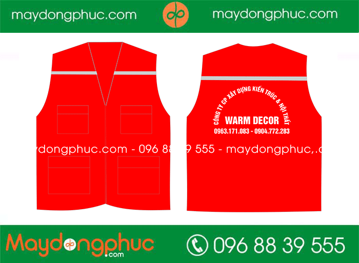 May áo gile Công ty CP xây dựng kiến trúc nội thất Warm Decor | May ao gile dong phuc