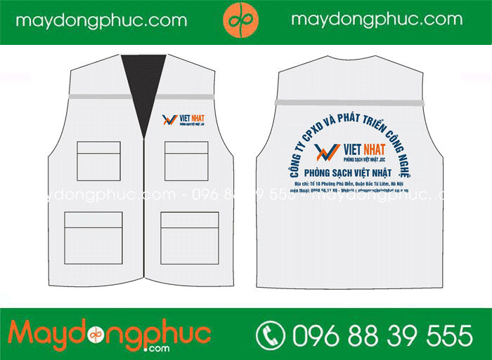 May áo gile Công ty CPXD và phát triển công nghệ Việt Nhật | May ao gile dong phuc