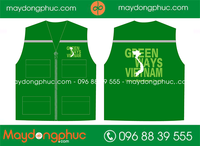 May áo gile Công ty Green Ways VietNam | May ao gile dong phuc