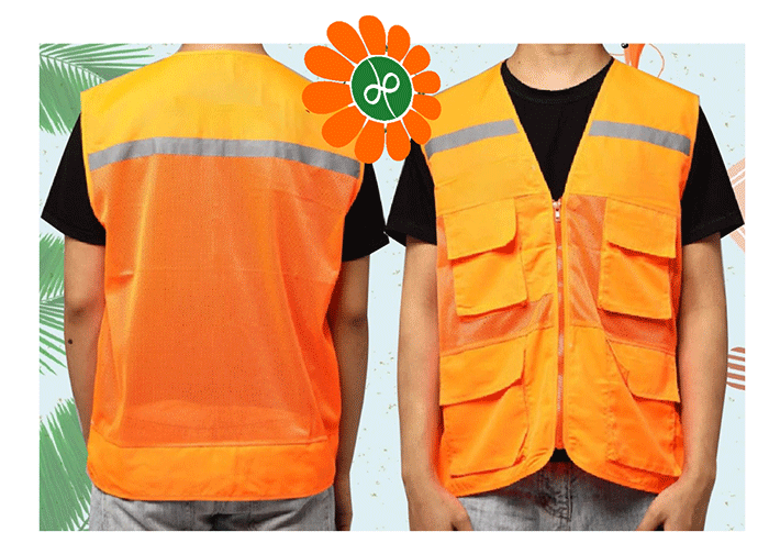 May áo gile màu cam | May ao gile dong phuc